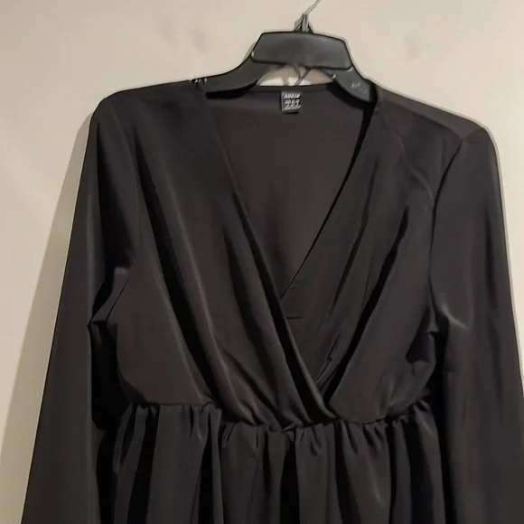Shein black semi sheer top. Size small. - Picture 2 of 5